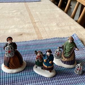 Vintage Dept. 56 Heritage Village “The Bird Sellers” Hand painted Porcelain